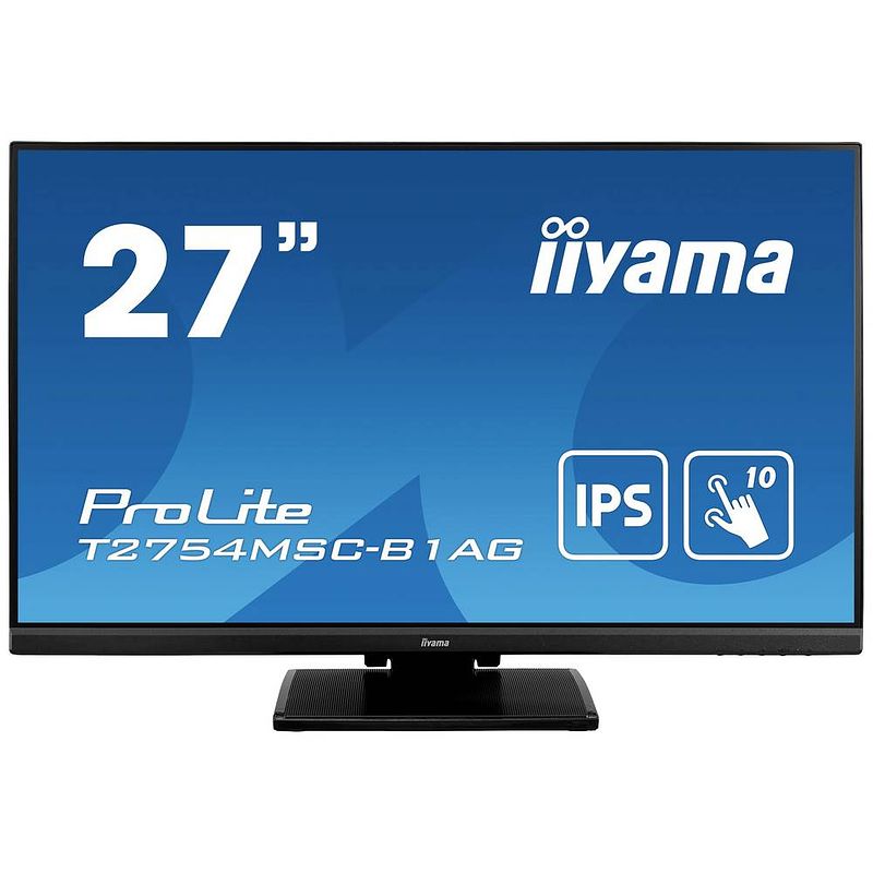 Foto van Iiyama prolite t2754msc-b1ag led-monitor 68.6 cm (27 inch) energielabel f (a - g) 1920 x 1080 pixel full hd 4 ms vga, hdmi, audio-line-in, usb 3.0 ips led