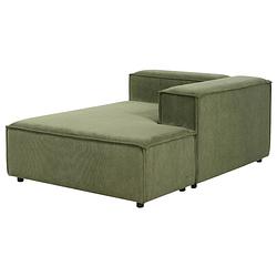 Foto van Beliani aprica - chaise longue-groen-corduroy