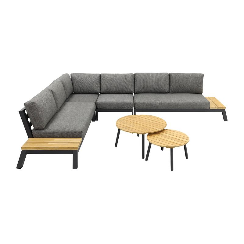 Foto van 4 seasons empire platform loungeset 6-delig met mindo tafels rond