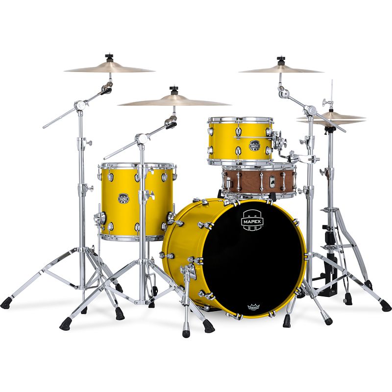 Foto van Mapex se401xhpm saturn evolution hybrid club tuscan yellow 3d. shellset