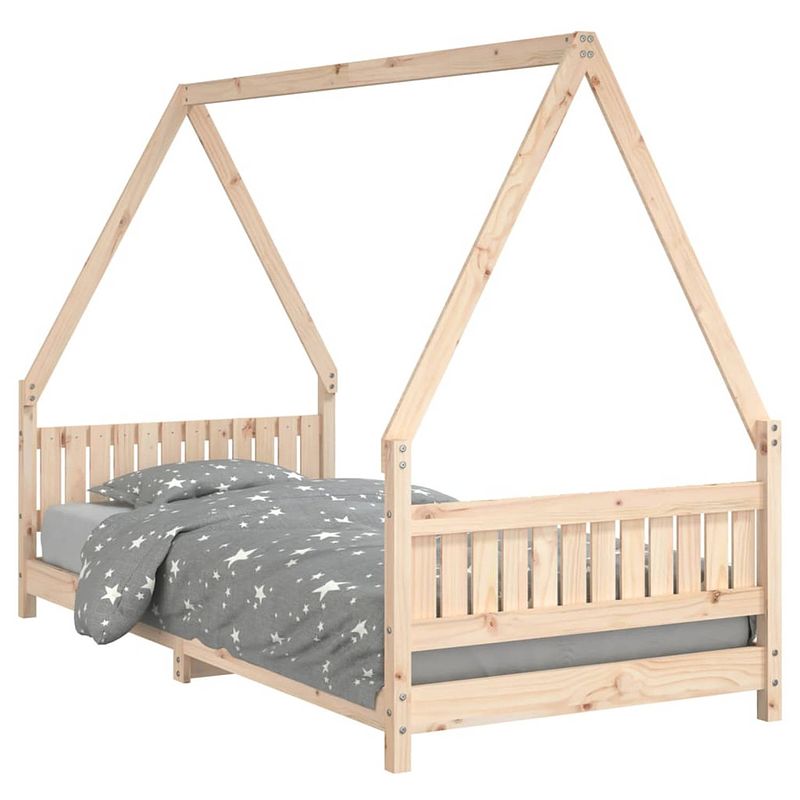 Foto van Vidaxl kinderbedframe 90x200 cm massief grenenhout