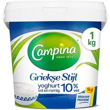 Foto van Campina griekse stijl yoghurt 10% vet 1kg bij jumbo