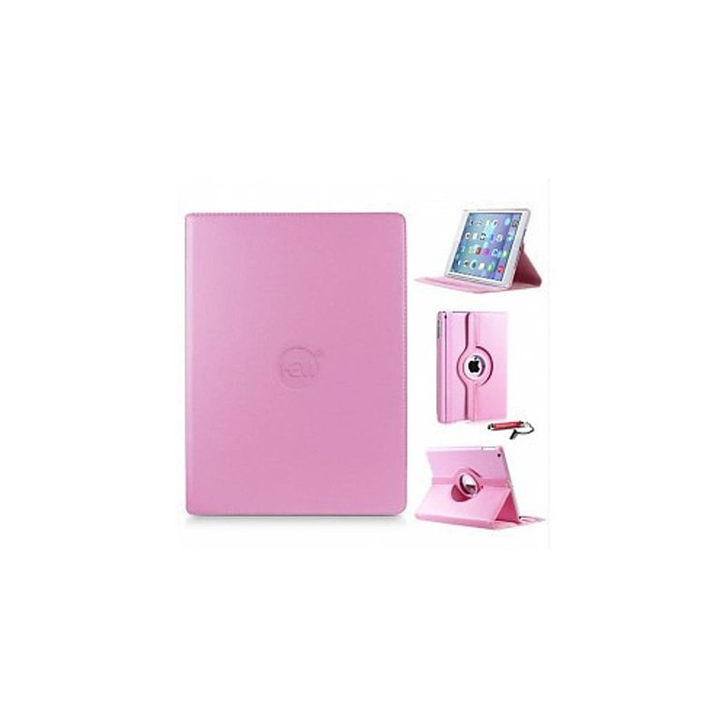 Foto van Licht roze 360 graden draaibare hoes ipad 2/3/4 met gekleurde stylus pen - ipad hoes, tablethoes