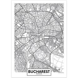 Foto van Canvas city map bucharest 30x40cm
