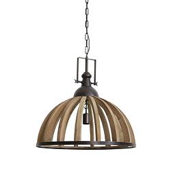 Foto van Light & living - hanglamp djem - 60x60x60 - bruin