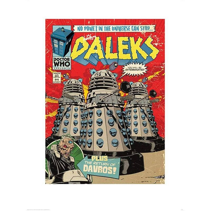 Foto van Pyramid doctor who the daleks comic kunstdruk 60x80cm