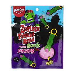 Foto van Halloween snoep - zombie ring lolly'ss - 40 gram