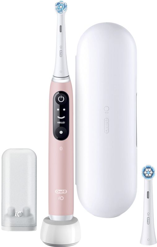 Foto van Oral-b io series 6n licht roze + extra io gentle care opzetborstel