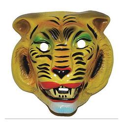 Foto van Plastic gele tijger masker voor volwassenen - verkleedmaskers