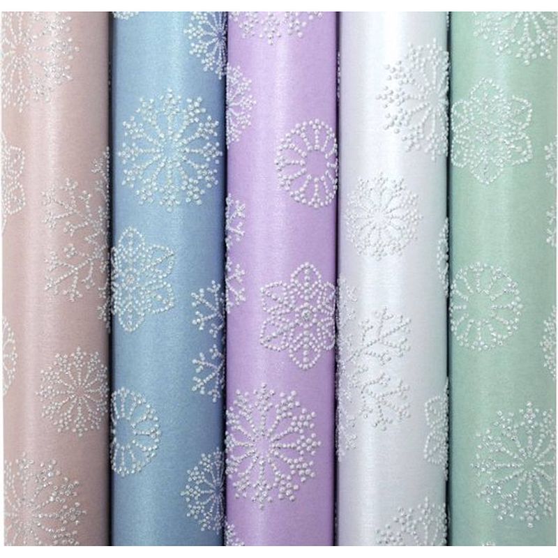 Foto van Winter glam luxe kerstpapier inpakpapier cadeaupapier - 150 x 70 cm - 5 rollen