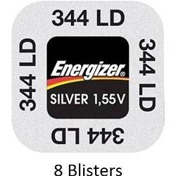 Foto van 8 stuks (8 blisters a 1 stuk) energizer zilver oxide knoopcel 344/350 ld 1.55v