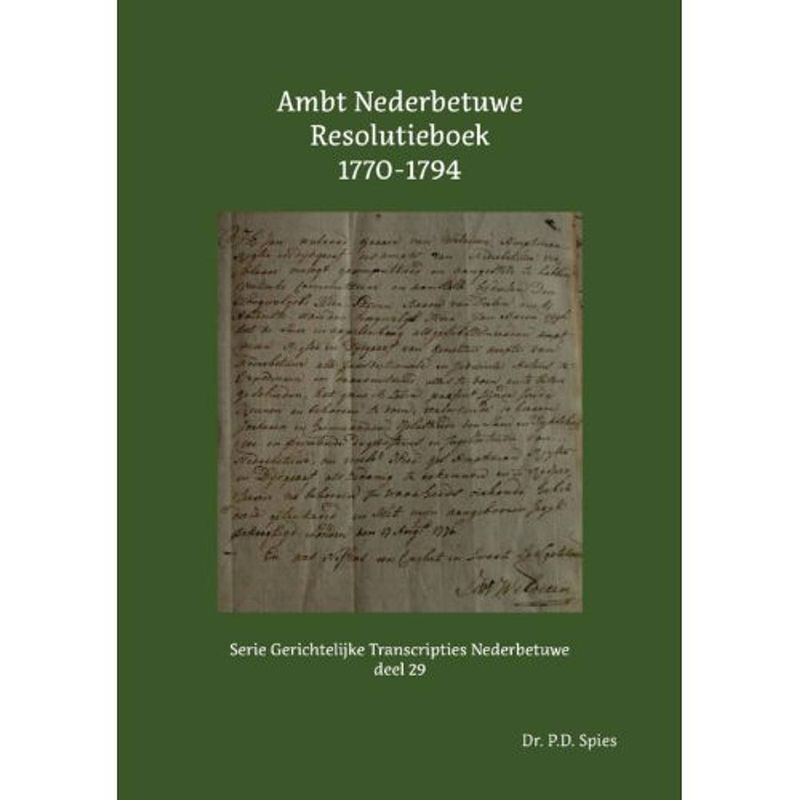 Foto van Ambt nederbetuwe resolutieboek 1770-1794 - serie