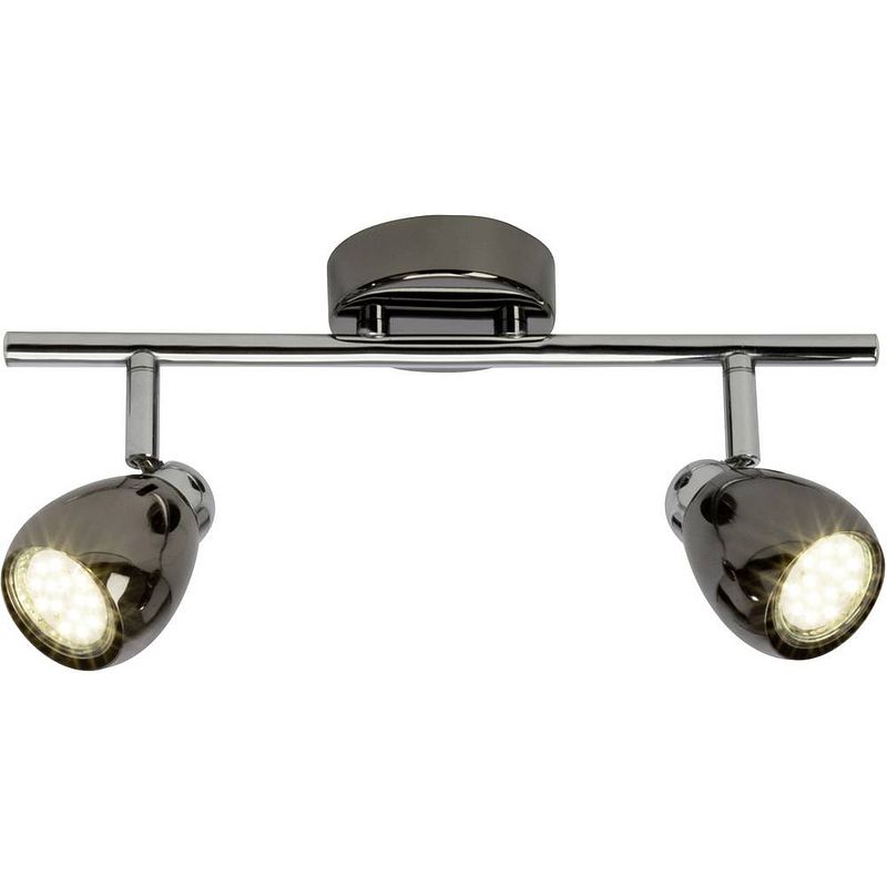 Foto van Brilliant milano g21713/76 plafondspot led gu10 6 w chroom, zwart