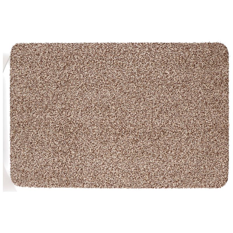 Foto van Anti slip deurmat/schoonloopmat pvc beige extra absorberend 60 x 40 cm voor binnen - deurmatten