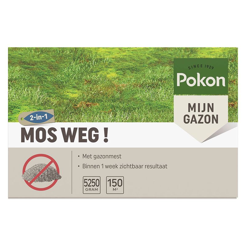 Foto van Pokon mos weg! 150 m2 5250 gr