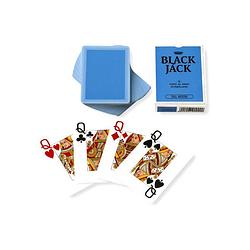 Foto van Dal negro speelkaarten black jack 6,3 x 8,8 cm karton blauw