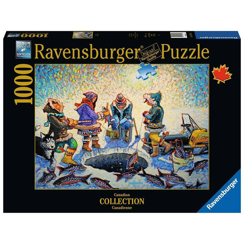 Foto van Ravensburger puzzel ijsvissen 1000st