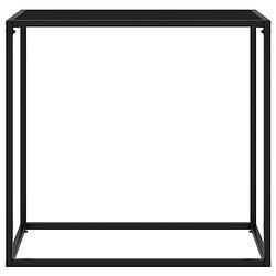 Foto van The living store wandtafel modern zwart 80 x 35 x 75 cm - gehard glas en staal