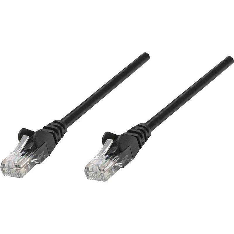 Foto van Intellinet 345378 rj45 netwerkkabel, patchkabel cat 5e u/utp 10.00 m zwart 1 stuk(s)