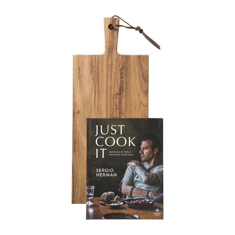 Foto van Serveerplank met kookboek - just cook it