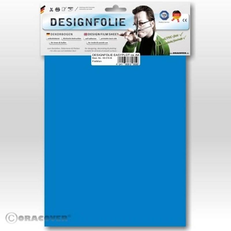 Foto van Oracover 50-051-b designfolie easyplot (l x b) 300 mm x 208 mm blauw (fluorescerend)