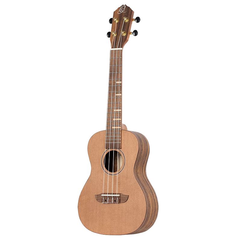 Foto van Ortega ruti-cc-l timber series natural linkshandige concert ukelele met gigbag