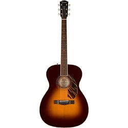 Foto van Fender po-220e orchestra 3-color vintage sunburst elektrisch-akoestische westerngitaar met koffer