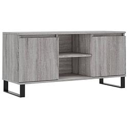 Foto van The living store tv-meubel - - tv-meubel - afmeting- 104 x 35 x 50 cm - kleur- grijs sonoma eiken - ken- stevig