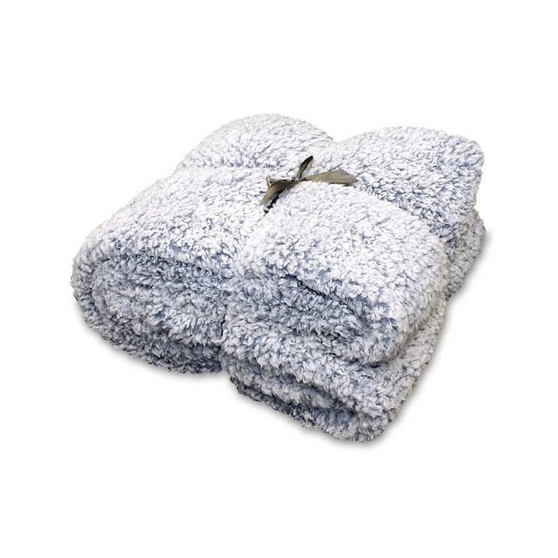 Foto van Unique living knut fleece plaid - 100% polyester - 150x200 cm - copen blue