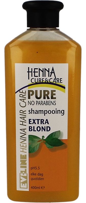 Foto van Evi line henna cure & care shampoo extra blond 400ml
