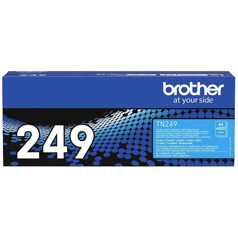 Foto van Brother tonercassette tn-249c tn249c origineel cyaan 4000 bladzijden