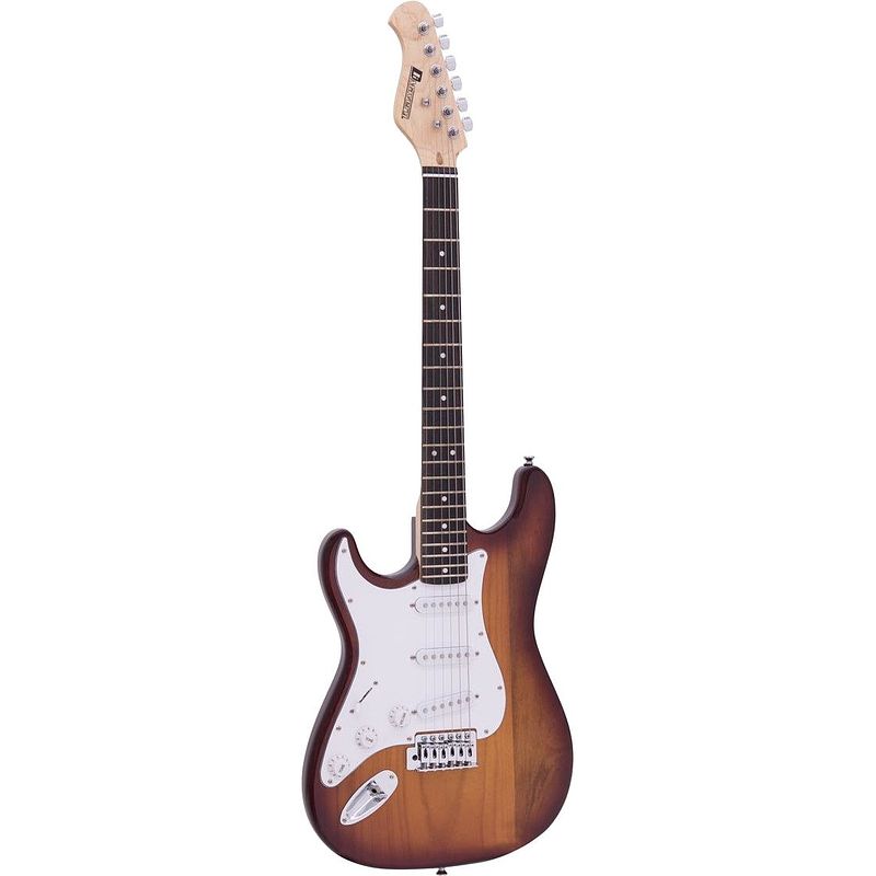 Foto van Dimavery st-203 lh sb elektrische gitaar linkshandig sunburst