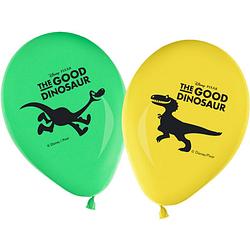 Foto van Procos ballonnen the good dinosaur 28 cm geel/groen 8 stuks