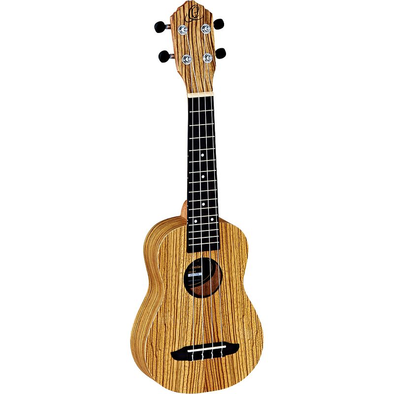 Foto van Ortega friends series rfu10z sopraan ukelele zebrawood naturel