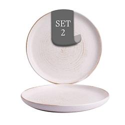 Foto van Costa nova bord vermont 27 cm offwhite stoneware 2 stuk(s)