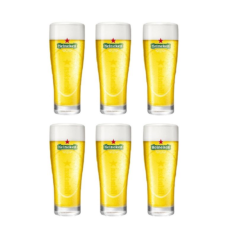 Foto van Heineken ellipse bierglazen 25cl set van 24 stuks - bier glas 0,25 l - 250 ml