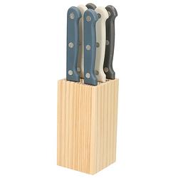 Foto van 6x stuks steakmessen/vleesmessen - rvs - 22 cm - messen