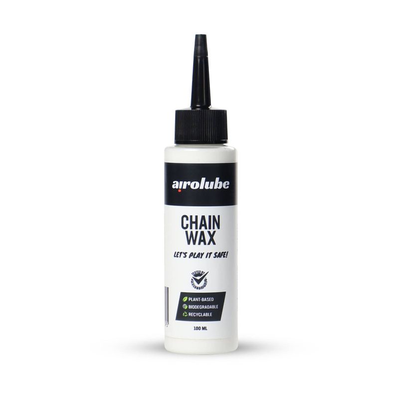 Foto van Airolube kettingwax 100ml wit/zwart