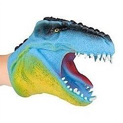 Foto van Dino world latex handpop blauw 14 cm