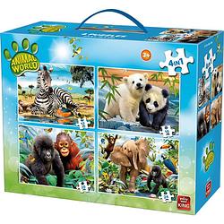 Foto van King puzzel 4-in-1 animal world - 12 + 16 + 20 + 24 stukjes