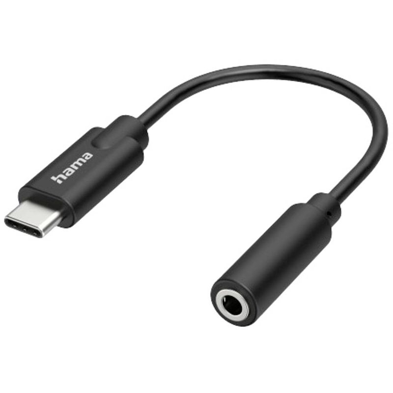 Foto van Hama usb 2.0 adapter [1x usb-c stekker - 1x jackplug female 3,5 mm]