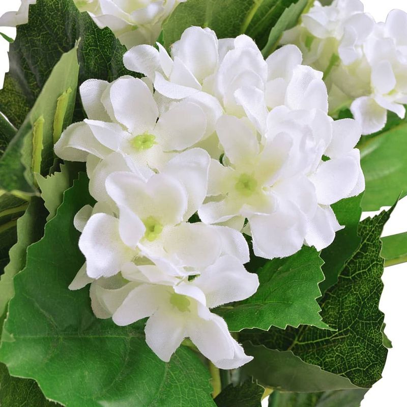 Foto van The living store hortensia kunstplant - 60cm - 51 bladeren - 5 bloemen