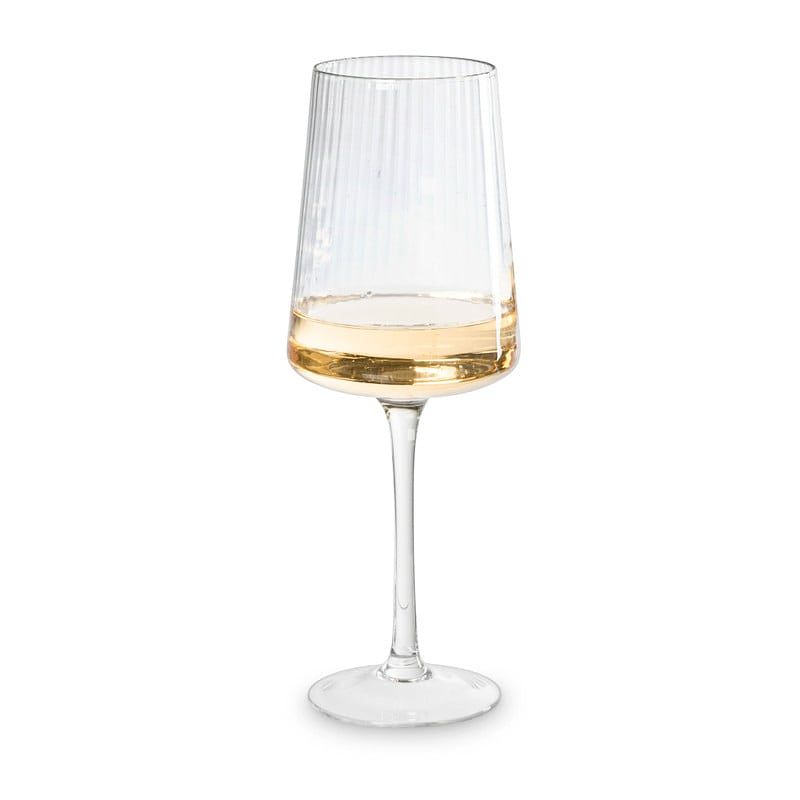 Foto van Wijnglas ribbel klein - glas - 300 ml