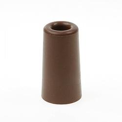 Foto van 3x deurbuffer / deurstopper terracotta bruin rubber 75 x 40 mm - deurstoppers