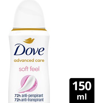 Foto van Dove advanced care antitranspirant deodorant spray soft feel 150ml bij jumbo