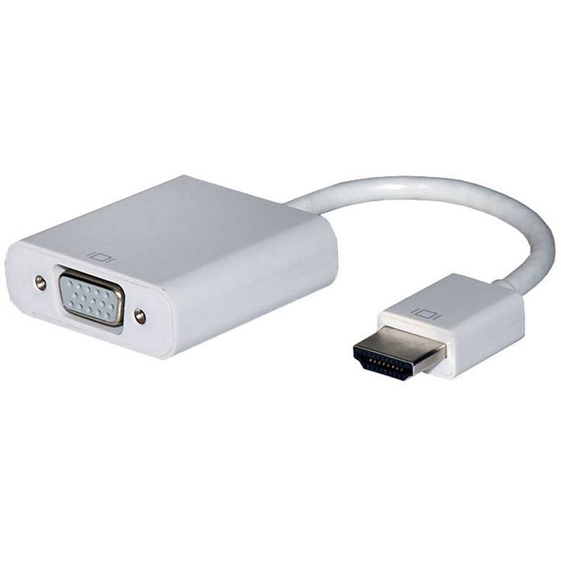 Foto van Inakustik 009120605 hdmi / vga / jackplug converter [1x hdmi-stekker - 1x vga-bus, jackplug male 3,5 mm] wit