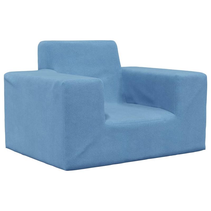 Foto van The living store kinderbank minibank - blauw - 52.5 x 39.5 x 35 cm - zacht pluche