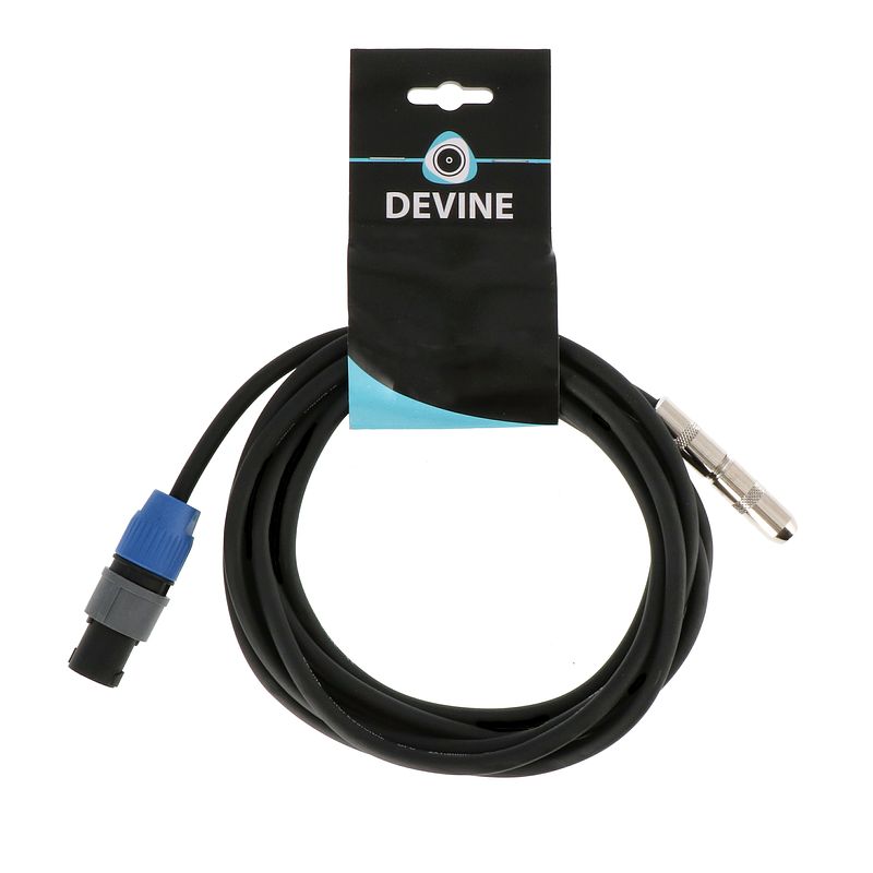 Foto van Devine spe116/3 speakerkabel vergrendelbare connector-6.35mm jack female 3m