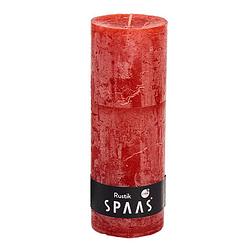 Foto van Spaas rustieke cilinderkaars 68/190 - rood