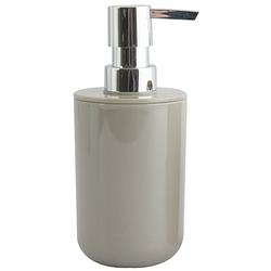 Foto van Msv zeeppompje/dispenser porto - ps kunststof - taupe - 7 x 16 cm - 260 ml - zeeppompjes